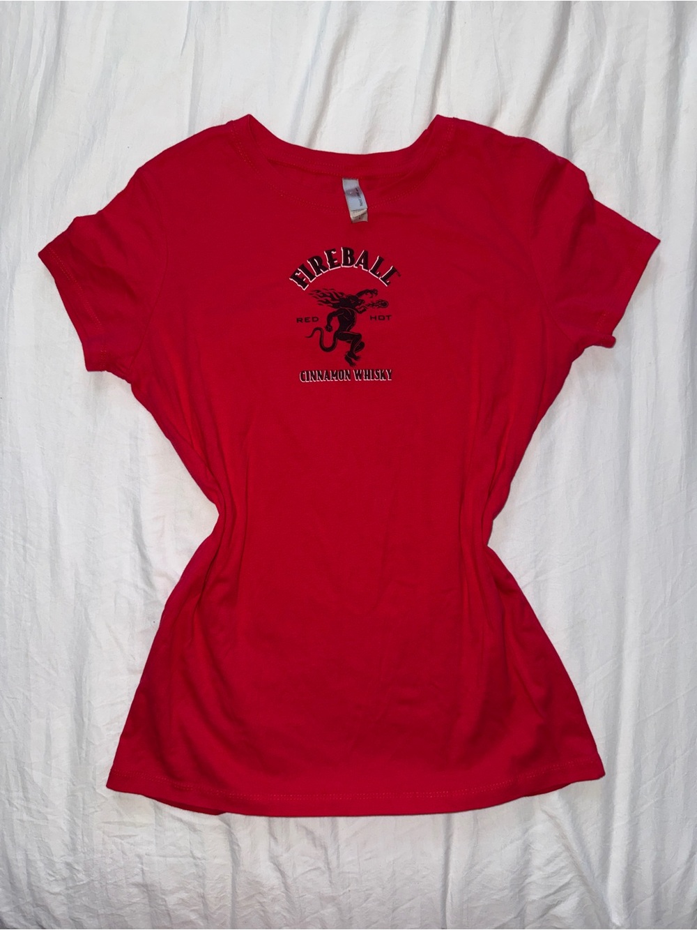 Next Level Apparel Red Fireball Graphic Tee - Women